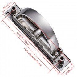 Hidden furniture handle with screws - stainless steelFurniture
