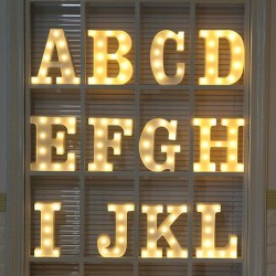 Świecące litery i cyfry - lampka nocna LED - alfabetKinkiety