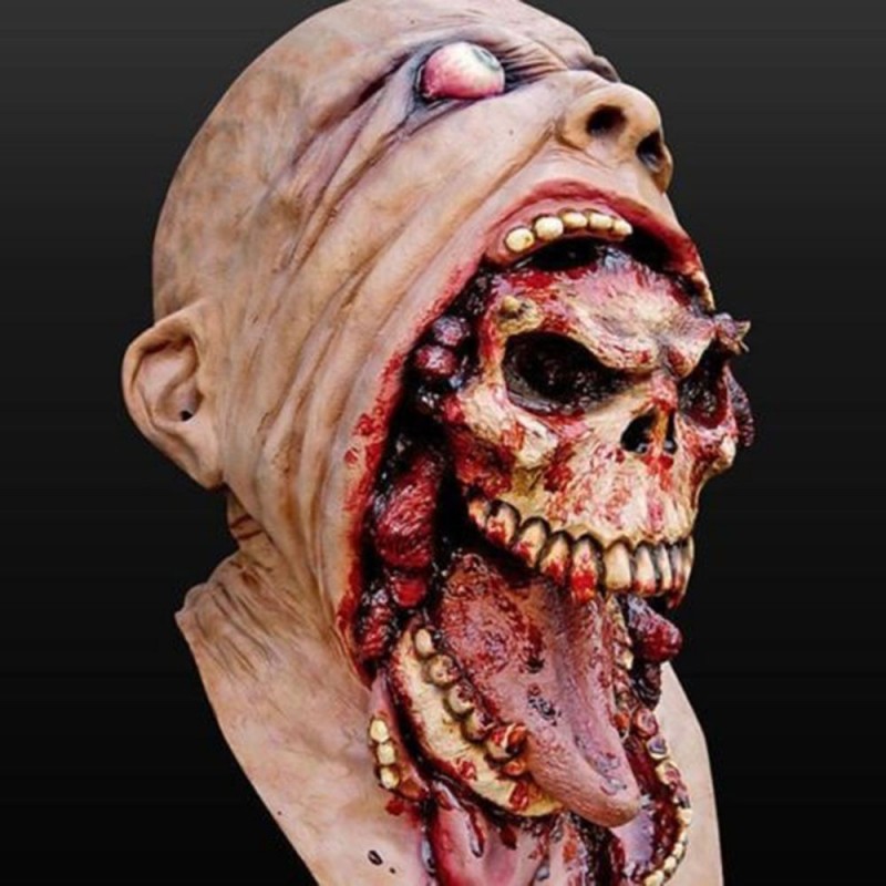 Krwawy zombie - pełna maska HalloweenMaski