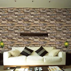 3D brick stone - rustic wallpaper - self-adhesive sticker- removableWall stickers