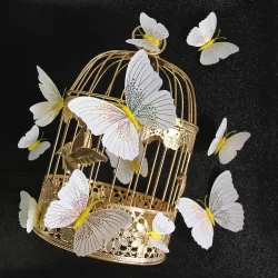 Motyl 3D - naklejka ścienna z magnesem 12 sztukNaklejki Ścienne