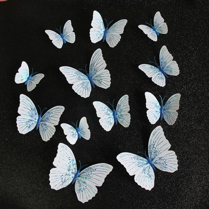 3D butterfly - wall sticker with magnet 12 piecesWall stickers