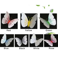 Motyl 3D - naklejka ścienna z magnesem 12 sztukNaklejki Ścienne