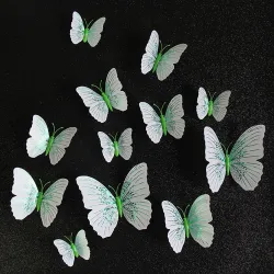 3D butterfly - wall sticker with magnet 12 piecesWall stickers