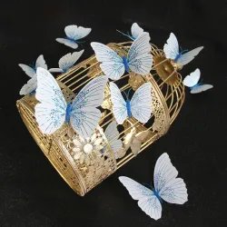 3D butterfly - wall sticker with magnet 12 piecesWall stickers