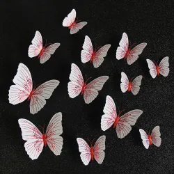 Motyl 3D - naklejka ścienna z magnesem 12 sztukNaklejki Ścienne
