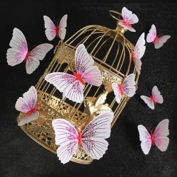 3D butterfly - wall sticker with magnet 12 piecesWall stickers