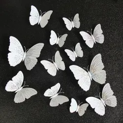 Motyl 3D - naklejka ścienna z magnesem 12 sztukNaklejki Ścienne