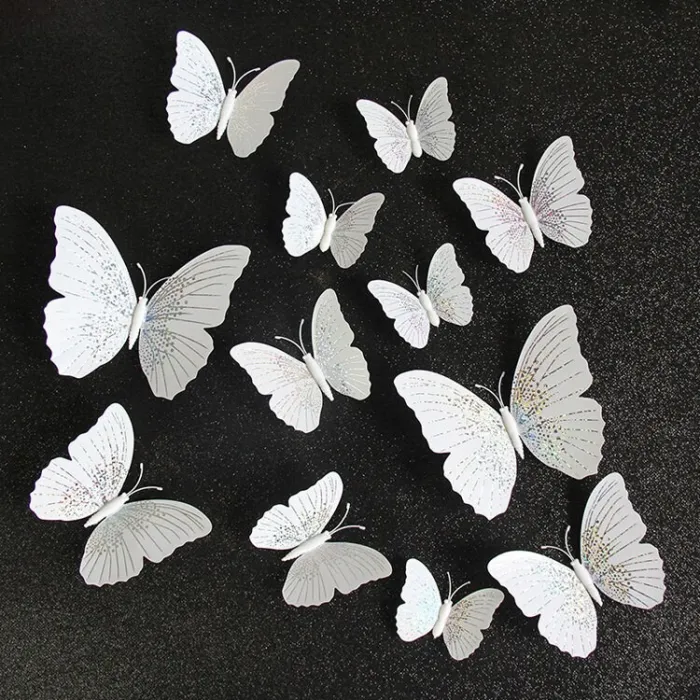 3D butterfly - wall sticker with magnet 12 piecesWall stickers