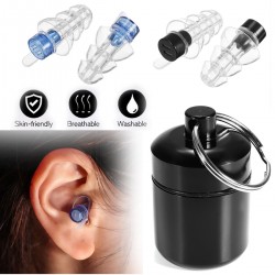Antyszumowe zatyczki do uszu - wielokrotnego użytku - z pudełkiem - party plugsSłuch