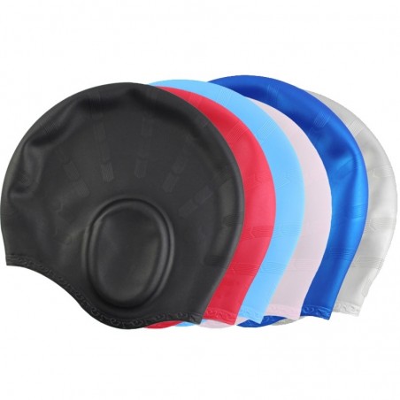 Silicone swimming cap - long hair & ears protectionSwimming