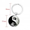 Yin Yang - szklany okrągły brelok do kluczyBreloczki Do Kluczy