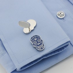 Classic cufflinks with blue skullCufflinks