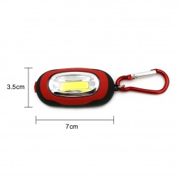 Mini COB LED 3-tryby latarka z karabińczykiemBreloczki Do Kluczy