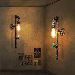 Vintage fajka wodna - kinkiet - lampa ściennaKinkiety