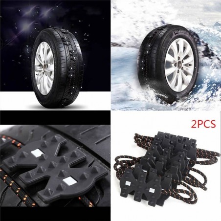 Winter anti-skid universal wheel tire emergency chain 2 piecesWheel parts