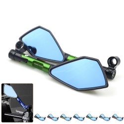 Motorcycle aluminum rear view mirrors with blue glass for Kawasaki Z900 Z900RS Z800 Z1000Mirrors