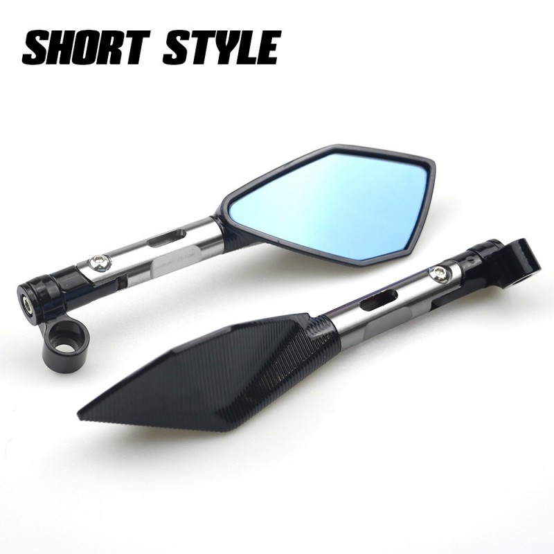 Motorcycle aluminum rear view mirrors with blue glass for Kawasaki Z900 Z900RS Z800 Z1000Mirrors
