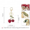 Crystal red cherries - keychainKeyrings