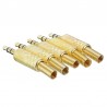 1/8" 3.5mm gold male plug coax cable - professional audio adapter connector 5 piecesPlugs