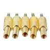 1/8 "3,5 mm złoty kabel koncentryczny z wtyczką - profesjonalne złącze męskie audio adapter lutowane 5 sztukWtyczki