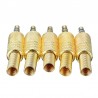 1/8" 3.5mm gold male plug coax cable - professional audio adapter connector 5 piecesPlugs