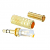 1/8" 3.5mm gold male plug coax cable - professional audio adapter connector 5 piecesPlugs