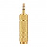 1/4" 6.35mm jack stereo gold cable - 6.5mm to 3.5mm - audio adapter - converter for headphone microphone 4 piecesPlugs