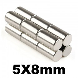N35 magnes neodymowy dysk - mini okrągły cylinder - 5 * 8mm 20 sztukN35