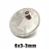N35 - magnes neodymowy - mocny pierścień z otworem - 6 * 3 * 3mm - 50 sztukN35