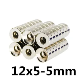 Magnes neodymowy N35 - super mocny okrągły pierścień 12 * 5 * 5mm 5 sztukN35