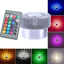 Smart LED 3W - aluminiowa lampa sufitowa - pilot - RGB - ściemnialnaOświetlenie Punktowe
