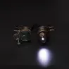 Okrągłe okulary w stylu gotyckim i steampunkowym - vintage gogle nitowe - ze światłemOkulary Przeciwsłoneczne