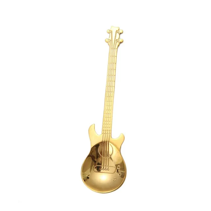 Łyżeczka ze stali nierdzewnej z gitarą do herbaty & kawy & deserówSztućców