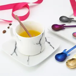 Łyżeczka ze stali nierdzewnej z gitarą do herbaty & kawy & deserówSztućców