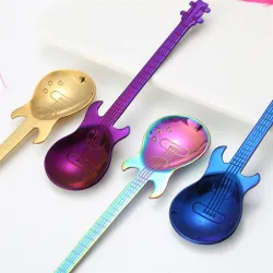 Łyżeczka ze stali nierdzewnej z gitarą do herbaty & kawy & deserówSztućców