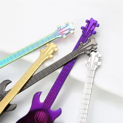 Łyżeczka ze stali nierdzewnej z gitarą do herbaty & kawy & deserówSztućców