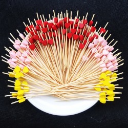 Dekoracyjne patyczki bambusowe do szaszłyków koktajlowych 12 cm 100 sztukGrill - BBQ