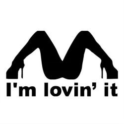 I'm Lovin' It - winylowa naklejka na samochód 21,8 * 12,8 cmNaklejki