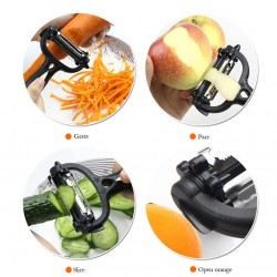 Wielofunkcyjne 360 stopni obrotowe narzędzie kuchenne - obieraczka do warzyw i owoców - tarka - krajalnicaNoże kuchenne