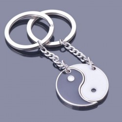 Czarno-biały Yin Yang - brelok do kluczyBreloczki Do Kluczy