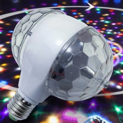 6W LED E27 RGB light - rotating bulb with dual head - stage & disco lamp