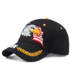 Czapka bejsbolowa z flagą USA & orłem - unisexCzapki