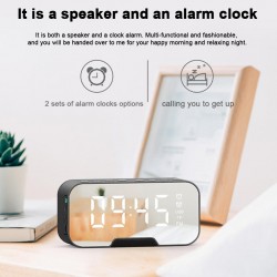 Bezprzewodowy głośnik Bluetooth G5 z lustrem & LED & budzikiem - obsługa karty TFBluetooth Głośniki