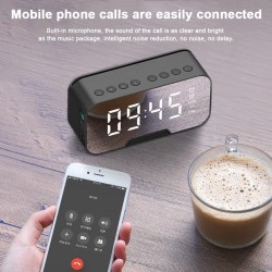 Bezprzewodowy głośnik Bluetooth G5 z lustrem & LED & budzikiem - obsługa karty TFBluetooth Głośniki
