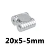 N35 neodymium countersunk magnet ring - 20 * 5 - 5mm hole - 5 piecesN35