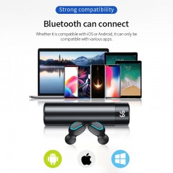 Bezprzewodowe słuchawki Q67 TWS - 3D stereo - Bluetooth 5 - mikrofon - wodoodporne - zestaw słuchawkowy z auto parowaniemSłuc...