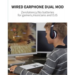MH7 słuchawki bezprzewodowe - zestaw słuchawkowy Bluetooth - składane - mikrofon - karta TFSłuchawki