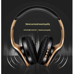Bezprzewodowe słuchawki Bluetooth - redukujące hałas - składane - stereo bas - regulowane słuchawki z mikrofonemSłuchawki
