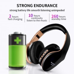 Wireless Bluetooth headphones - noise cancelling - foldable - stereo bass - adjustable earphones with microphoneEar- & Headph...